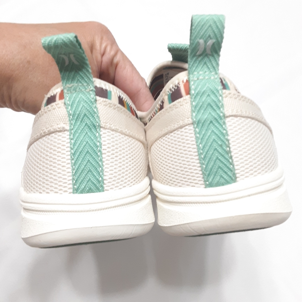 Hurley Lightweight Women's Off White and Mint Green Casual Slip On Shoes size 9 - Picture 8 of 12